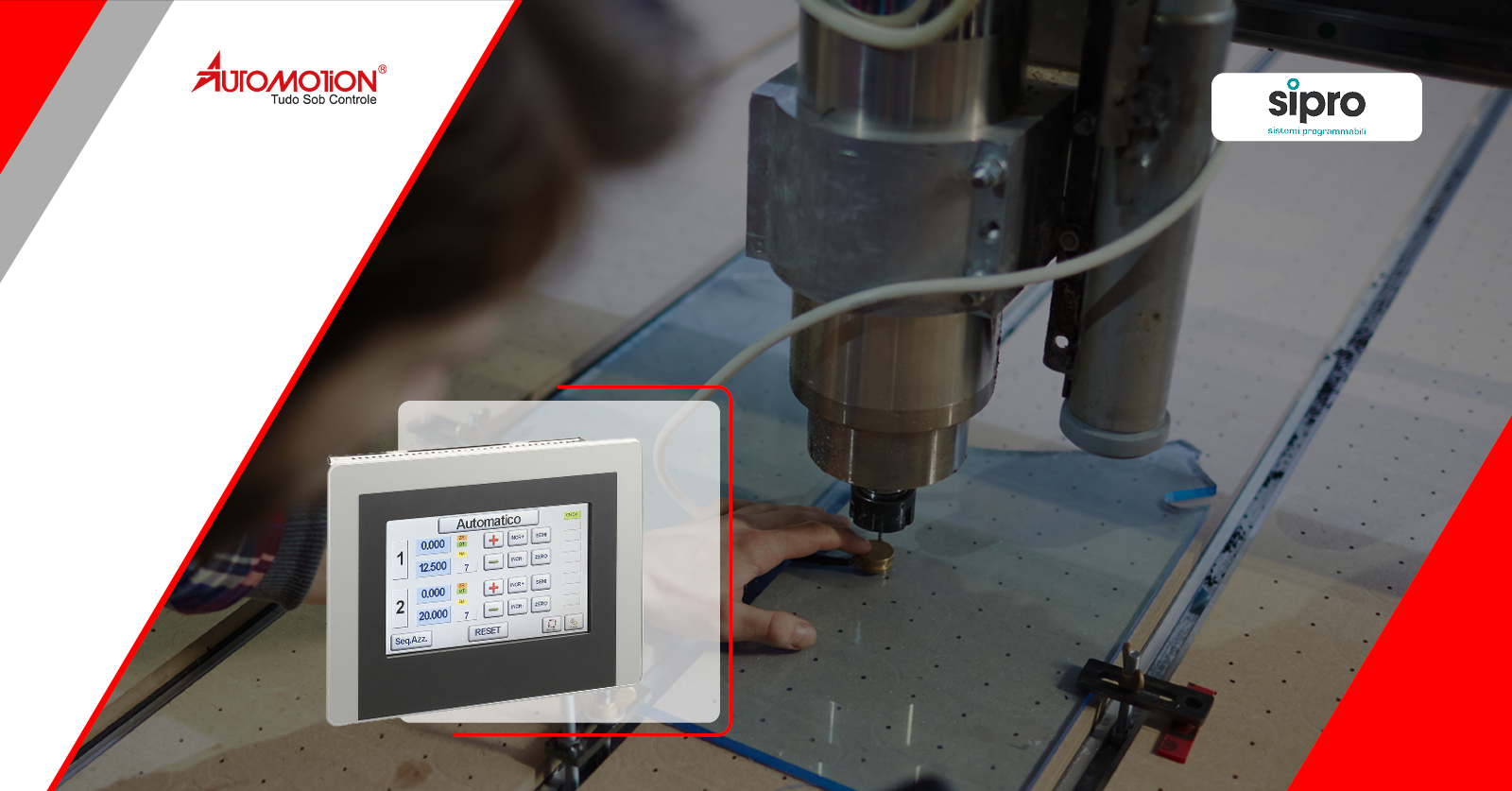 SIPRO – o controlador de eixos para Mesa de corte Vidro
